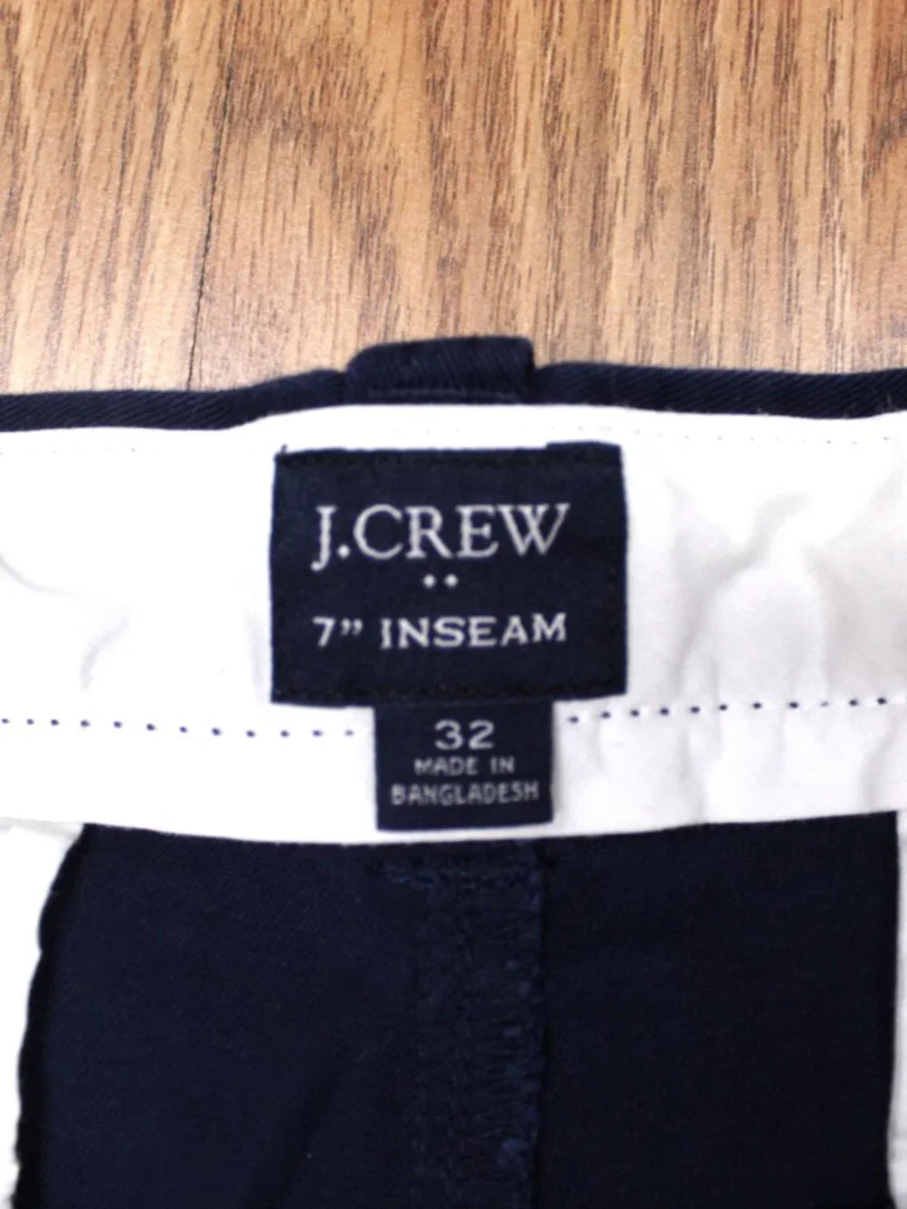 J.CREW REGULAR FIT SHORTS COTTON/SPANDEX NAVY Sz 32